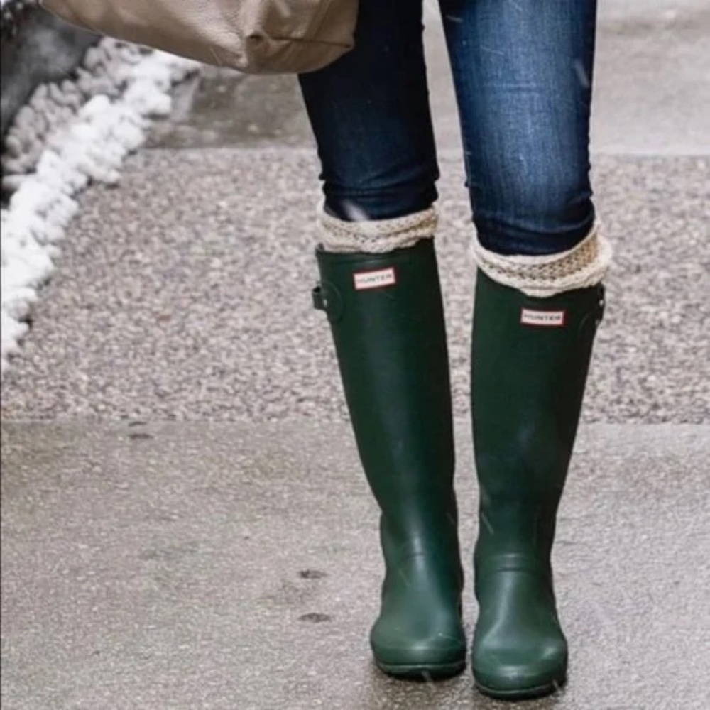 NEW Hunter Original Tall Matte Green Rain Boots SIZE Women's 6 - Picture 2 of 10